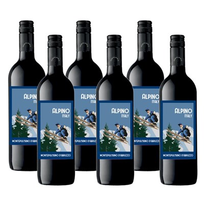 Case of 6 Alpino Montepulciano d'Abruzzo 75cl Red Wine Wine